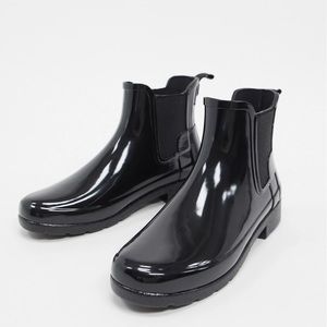 Hunter Original Refined Chelsea Boots (Gloss), size US 8
